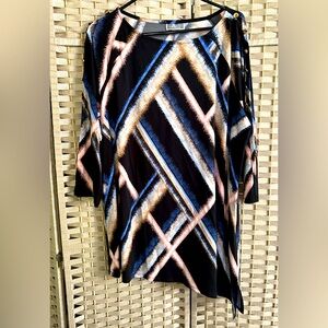 JM Collection Geo-Print Top